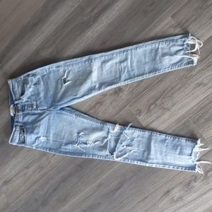 Pistola | distressed light wash ankle length jeans